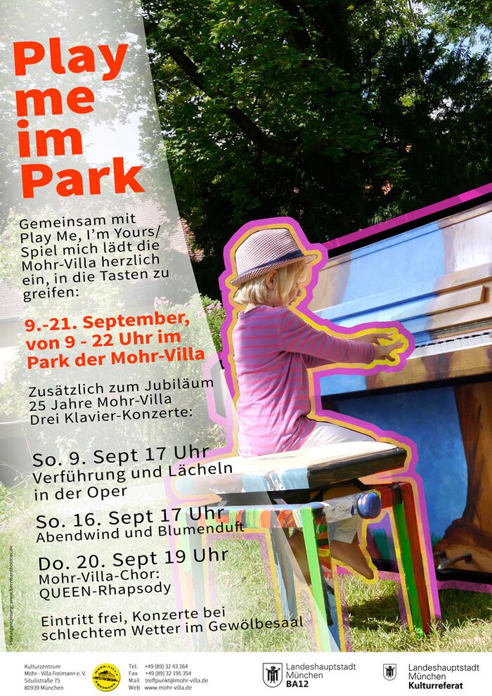 Plakat zur Veranstaltung: Play me im Park