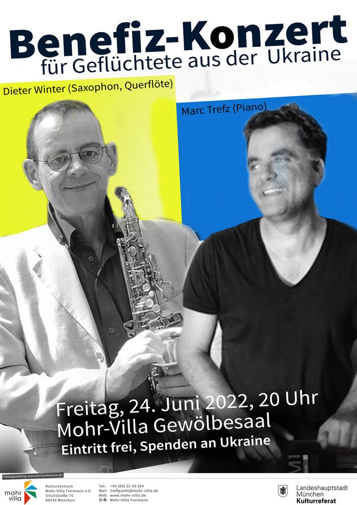 Plakat zur Veranstaltung: Konzert für Geflüchtete aus der Ukraine