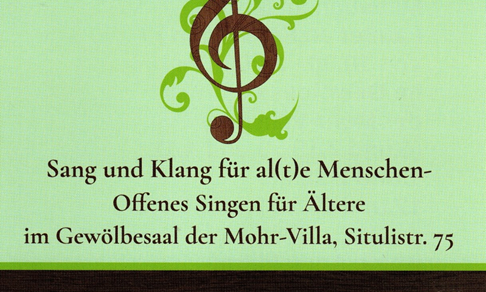 Offenes Singen für ältere Menschen