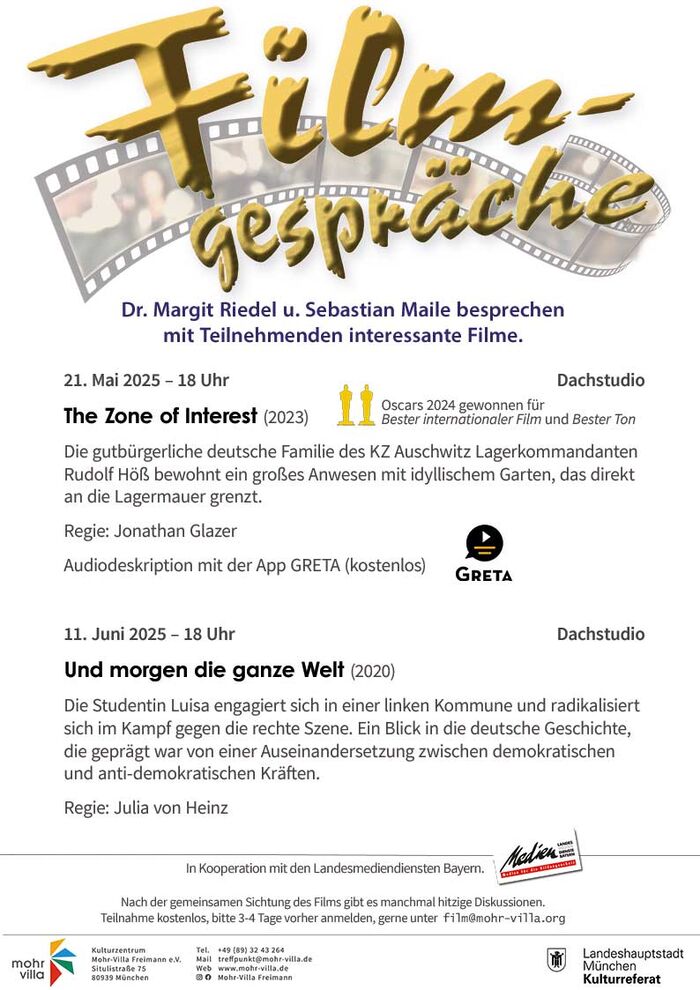 Plakat zur Veranstaltung: Filmgespräche: Und morgen die ganze Welt (2020)